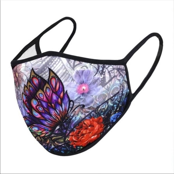 Accessories - Elusive Purple Butterfly Face Mask